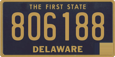 DE license plate 806188