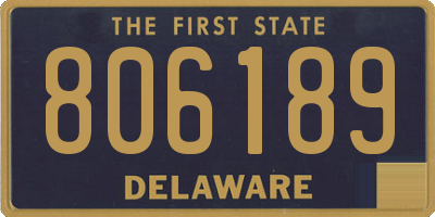 DE license plate 806189