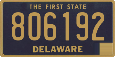 DE license plate 806192