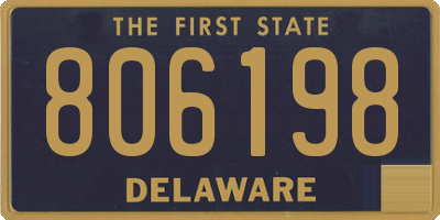 DE license plate 806198