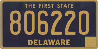 DE license plate 806220
