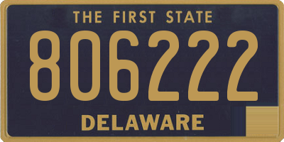 DE license plate 806222