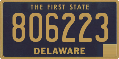 DE license plate 806223