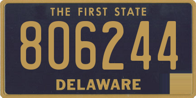 DE license plate 806244