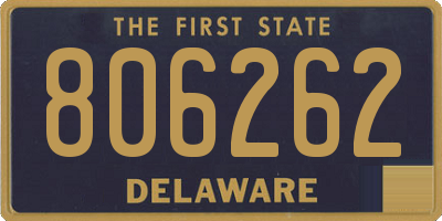DE license plate 806262