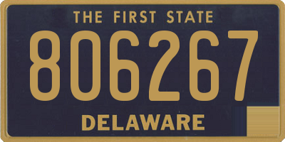 DE license plate 806267