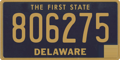 DE license plate 806275