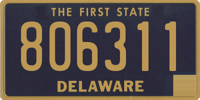 DE license plate 806311