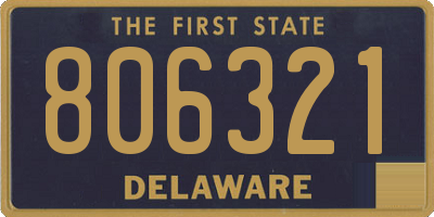 DE license plate 806321