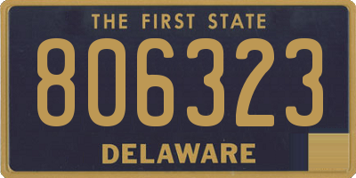 DE license plate 806323