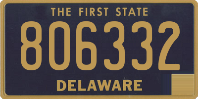 DE license plate 806332