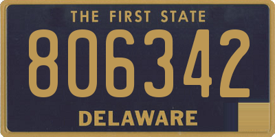DE license plate 806342