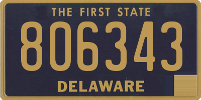 DE license plate 806343