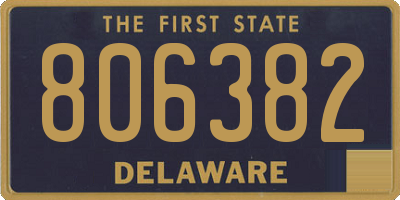 DE license plate 806382