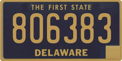 DE license plate 806383