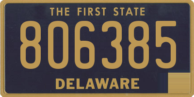 DE license plate 806385
