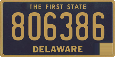 DE license plate 806386