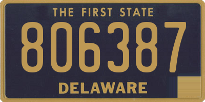 DE license plate 806387
