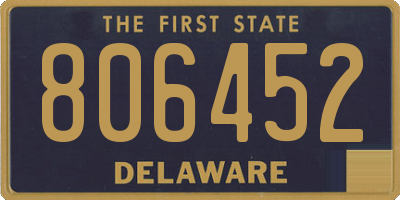DE license plate 806452
