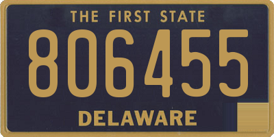 DE license plate 806455