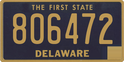 DE license plate 806472