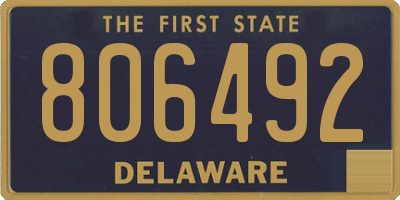 DE license plate 806492