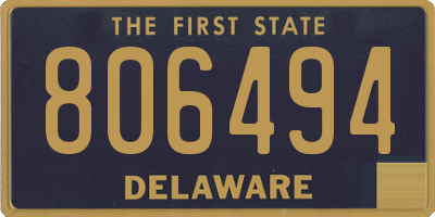 DE license plate 806494