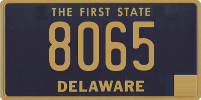 DE license plate 8065