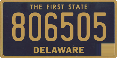 DE license plate 806505