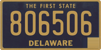 DE license plate 806506