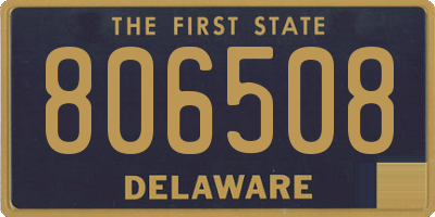 DE license plate 806508