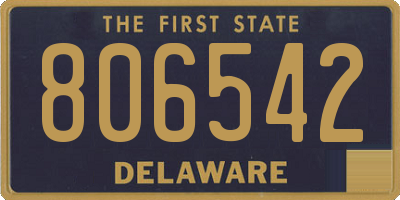 DE license plate 806542