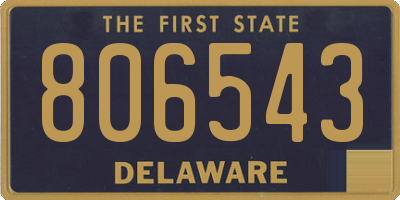 DE license plate 806543