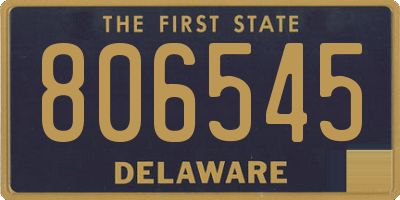 DE license plate 806545