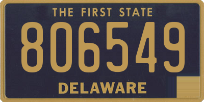 DE license plate 806549