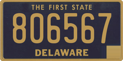 DE license plate 806567