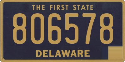 DE license plate 806578