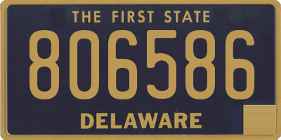 DE license plate 806586