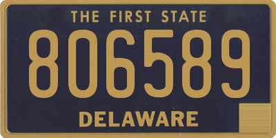 DE license plate 806589