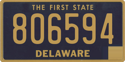 DE license plate 806594