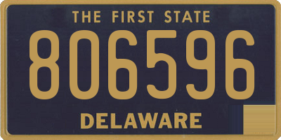 DE license plate 806596
