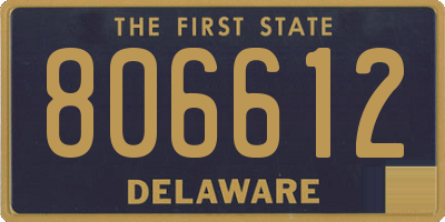 DE license plate 806612