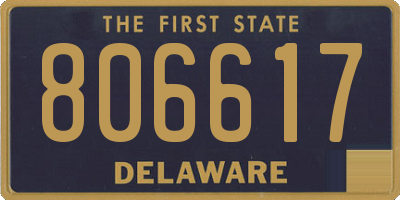 DE license plate 806617
