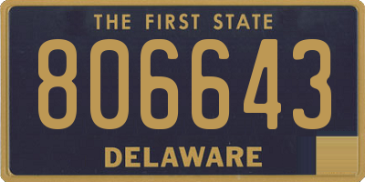 DE license plate 806643