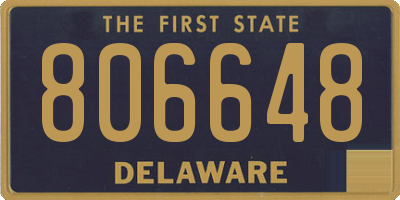 DE license plate 806648
