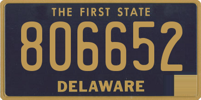 DE license plate 806652