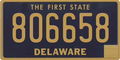 DE license plate 806658