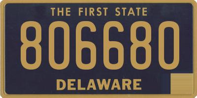 DE license plate 806680