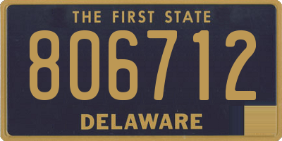 DE license plate 806712