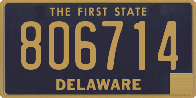 DE license plate 806714